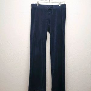 Juicy Couture Velour Navy Drawstring Yoga Pants M